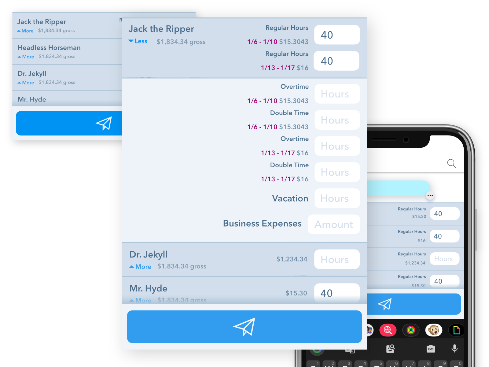 High fidelity mock ups showing changes from feedback and discussion with product and development