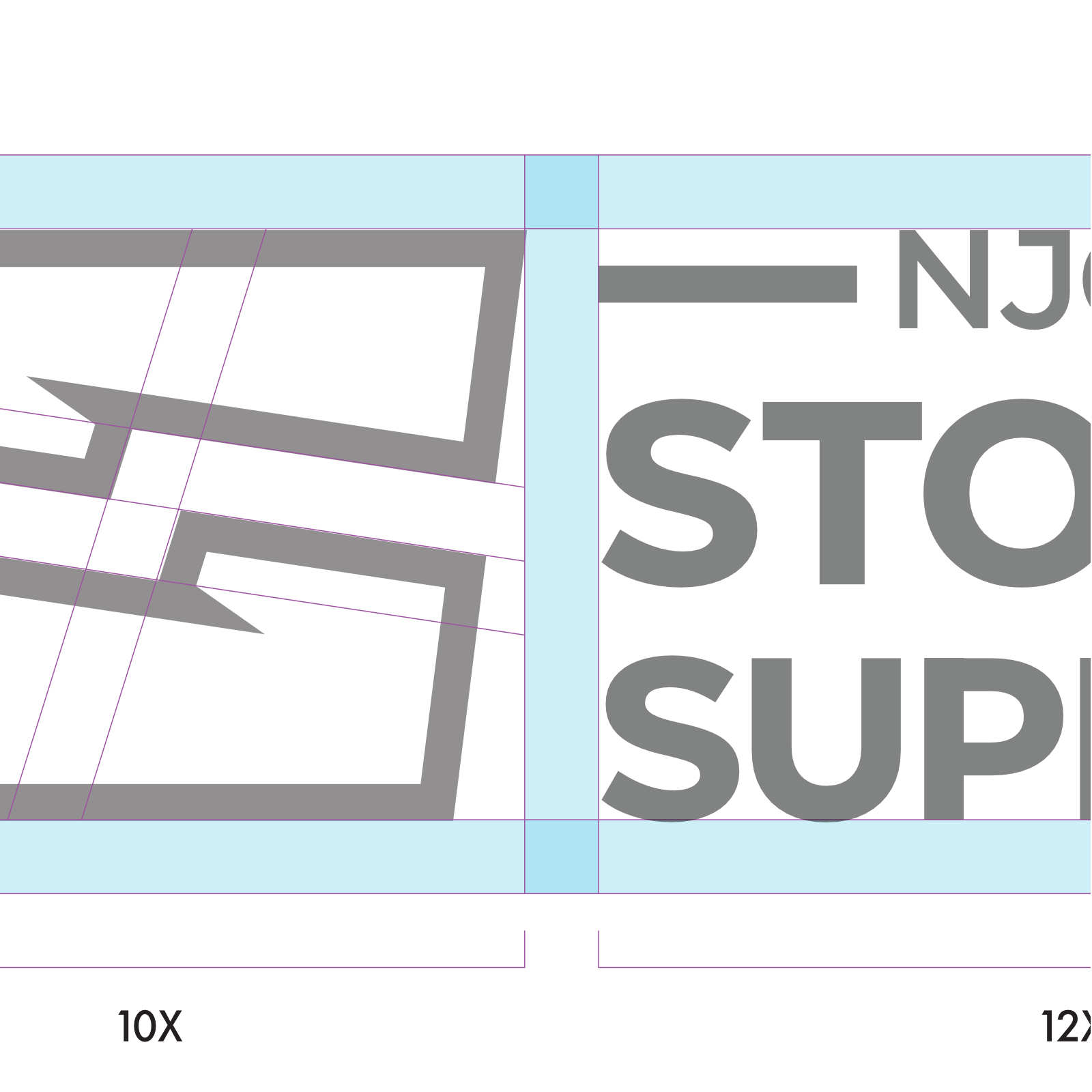 Screenshot of the grid used for one of the Noah James Curtis Stone Supply logos with type
